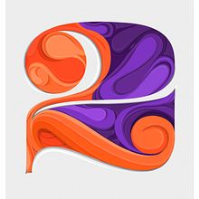 Numero 2. De la serie Typos con Flow. Calligraph, Graphic Design, Traditional illustration, Vector Illustration, T, and pograph project by Maikel Martínez Pupo - 10.26.2017