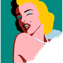 Marilyn Monroe Ein Projekt aus dem Bereich Vektorillustration von Andres Gómez - 26.10.2017
