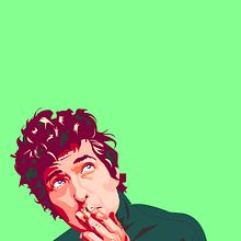 Bob Dylan. Vector Illustration project by Mónica Sánchez Gallego - 10.15.2017