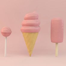 3D Ice creams & lollypop. Un proyecto de 3D, Diseño y Motion Graphics de Rebeca G. A - 27.10.2017