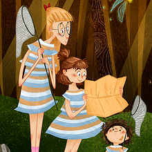 Three Little Sisters. Fine Arts, Character Design, and Traditional illustration project by Marina Pérez Luque - 10.29.2017