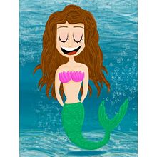 Mermaid. Traditional illustration, and Photo Retouching project by Wendy Monroy - 01.12.2017