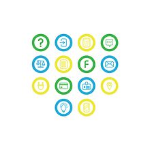 FORTULUZ (iconos para web). Design project by Pati Gallego - 10.31.2017