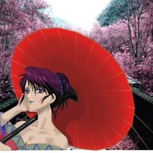 Yumi KOmagata de samurai x . Ilustrație tradițională de Rowell Castro - 10.31.2017