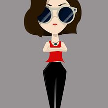 autorretrato flat. Vector Illustration project by Andrea Perla - 11.02.2017