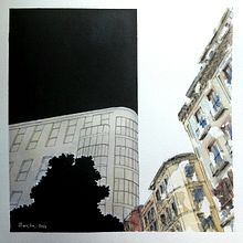 Sky II. Architecture, Traditional illustration, and Painting project by Marsilio Martín - 11.03.2017