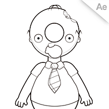 Homero | Animación. Animation, Character Animation, Design, Character Design, Vector Illustration, and Video project by s dg - 11.03.2017