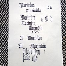 Marindia - mi proyecto de góticas potentes. Een project van Kalligrafie,  Ontwerp, T y pografie van maru_b - 04.11.2017