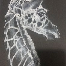 Jirafa con lapiz pitt. Un projet de Illustration traditionnelle de Jeli Gamboa - 05.11.2017