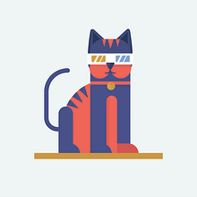 Retrocat. Traditional illustration, and Vector Illustration project by Kitxune - 11.06.2017