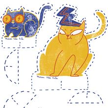 Gatos recortables Ein Projekt aus dem Bereich Traditionelle Illustration von Marina Hdez Ávila - 06.11.2016