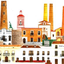FERIA DE ADRA . Graphic Design, Traditional illustration, and Architecture project by Moises Oliva - 11.07.2017