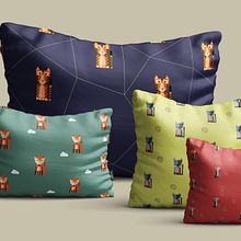 MyPets: Illustration & Textile Design. Een project van Patroonontwerp, Ontwerp van personages, Grafisch ontwerp, Traditionele illustratie, Vectorillustratie,  Br, ing en identiteit y  Modeontwerp van Bárbara Pérez Muñoz - 08.11.2017