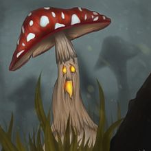 Halloween mushroom. Character Design, and Traditional illustration project by Anabel Príncipe - 11.08.2017