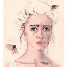 Mi Proyecto del curso: Retrato ilustrado en acuarela - "Lyse". Un proyecto de Bellas Artes, Ilustración tradicional y Retoque fotográfico de Coral - 28.11.2017