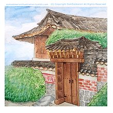 Corea del Sur - Ilustración . Un proyecto de Ilustración tradicional y Pintura de Samantha Salmeron - 10.03.2017