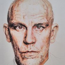 John Malkovich, en proceso. Un progetto di Belle arti, Creatività, Disegno e Illustrazione tradizionale di Mari Vidal - 05.07.2018