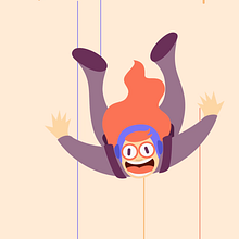 caída libre. Animation, Character Animation, Vector Illustration, and Motion Graphics project by maría robles afuera - 11.05.2017