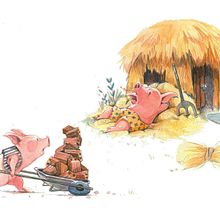 Los tres cerditos. Un proyecto de Ilustración tradicional de Esther Diana - 10.01.2016