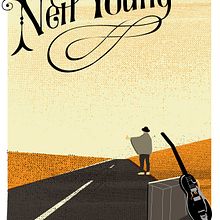Mi Proyecto del curso: Cartelismo ilustrado. Neil Young toca hoy en mi pueblo.. Vector Illustration project by Aneta Tarmokas - 11.14.2017