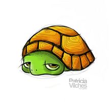 Ilustración Tortuga. Traditional illustration project by Patricia Vilches - 11.15.2017