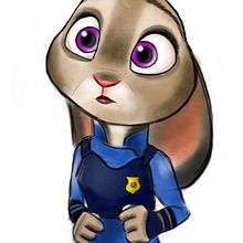 Ilustración Judy Hopps. Traditional illustration project by Patricia Vilches - 11.15.2017