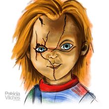 Ilustración Chucky. Traditional illustration project by Patricia Vilches - 11.15.2017