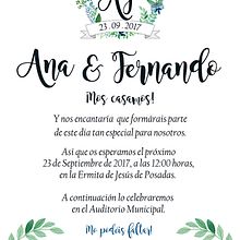 Invitación de boda. Un proyecto de Diseño gráfico de Patricia Vilches - 15.11.2017