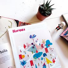 Ilustración portada revista Kireei. Traditional illustration project by Patricia Metola - 11.15.2017