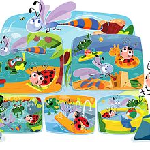 Diseños para marca de pañales BBCool. Animação de personagens, Design de personagens, Ilustração vetorial, e Packaging projeto de Juanma García Escobar - 16.11.2017