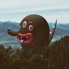 Diseño de personaje en 3D e integración del mismo en una foto de @coudlain. 3D, Design, Graphic Design, and Traditional illustration project by Javi Rodríguez - 11.16.2017