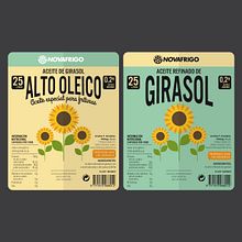 ETIQUETAS ACEITE GIRASOL. Un proyecto de Dirección de arte, Diseño gráfico, Ilustración vectorial y Packaging de IDEOTAS [GR4ND35 1D345] - 15.11.2017