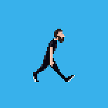 Pixel loop. Character Animation, Vector Illustration, and Motion Graphics project by Daniel Miralles - 07.22.2017