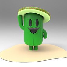 cactus. 3D, e Animação de personagens projeto de Marcos Rocke Vargas - 20.11.2017