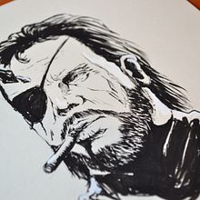 Videogames series: #1 Big Boss (Metal Gear Solid). Ilustração tradicional projeto de Adassa Delacruz - 30.11.2014