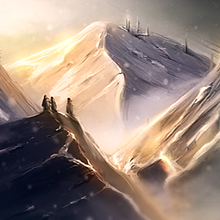Illustration - mountains exercise. Fine Arts, and Traditional illustration project by Eli Trotta Sanz - 11.22.2017