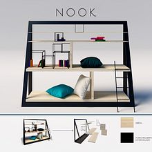 NOOK - estantería para leer. 3D, Furniture Design, Making & Industrial Design project by Ivanka Moravová - 03.17.2017