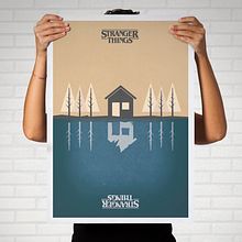 Diseño de poster sobre la serie Stranger Things. Design, Graphic Design, Traditional illustration, and Vector Illustration project by Javi Rodríguez - 11.23.2017