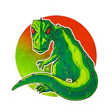 Ilustración Digital - Reptar. Character Design, Traditional illustration, and Digital Illustration project by Jorge Barroso - 11.23.2017