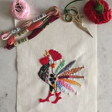 Os presento a mi gallo feliz, Kikirikiii! - Mi Proyecto del curso: Técnicas de bordado: ilustrando con hilo y aguja. Een project van Craft van victoria_manglano - 25.11.2017