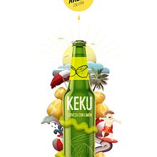PROYECTO ILUSTRACIÓN CERVEZA KEKU. Graphic Design, and Vector Illustration project by Carlos Vicente Aparici - 11.27.2017