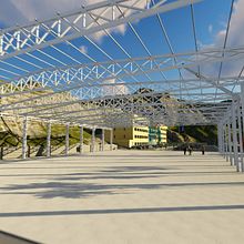 Diseño y cáculo estructural de un Gimnasio de la Universidad Santa María, Barcelona. Un proyecto de 3D, Animación, Arquitectura, Arquitectura interior, Diseño industrial y Paisajismo de José L Herrera S. - 27.11.2017