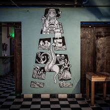 Mural Amarre. Un proyecto de Arte urbano, Diseño de interiores, Diseño gráfico e Ilustración tradicional de Andres Crego - 28.11.2017