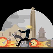 Ghost Rider. Un proyecto de Diseño gráfico, Ilustración tradicional e Ilustración vectorial de Daniel Diaz Estrada - 28.11.2017