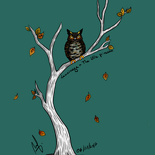 Búho  . Ilustrație tradițională de Camila Díaz Riquelme - 11.06.2017