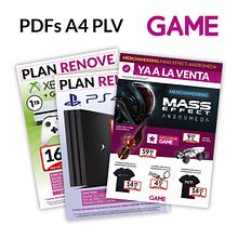 PDFs A4 PLV GAME. Graphic Design project by Fernando Escolar López-Roso - 11.29.2017