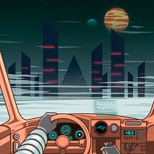 Retrowave art. Design, Vector Illustration, and Lettering project by Julio López - 11.30.2017