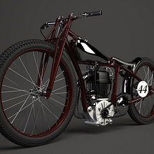 Crocker speedway motorcycle 3Dmodel. Projekt z dziedziny 3D użytkownika Enrique Matías Gómez - 30.11.2017