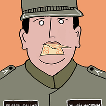 Es Fácil callar A Un Policía . Graphic Design, and Traditional illustration project by Daniel Uria - 12.01.2017