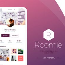 Roomie App. Een project van Interactief ontwerp, Webdesign y UX / UI van JuanManuel SB - 01.12.2017